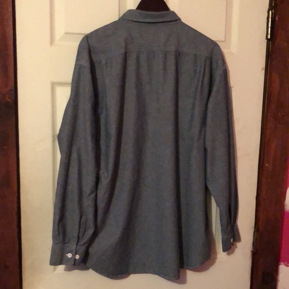 Big Mac Blue Long Sleeve Work Shirt Mens XL Dual Pockets - Picture 7 of 16